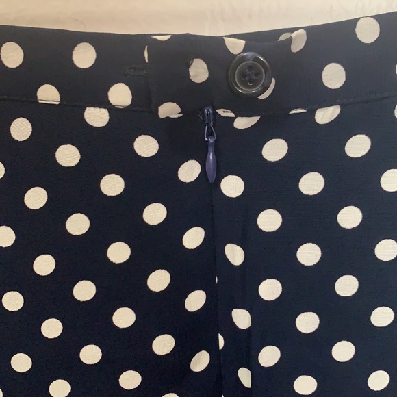 Navy Blue Polka Dot Skirt - Picture 5 of 7